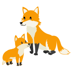  Parent and Child Fox