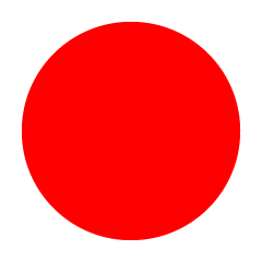 Círculo simple rojo
