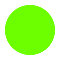 Círculo simple amarillo verde