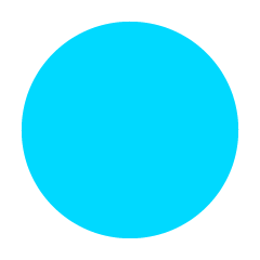 Círculo simple azul claro