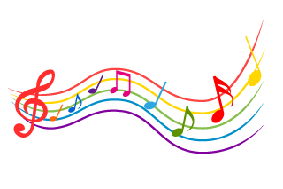 Rising Colorful Music Notes Clip Art Free Png Image Illustoon