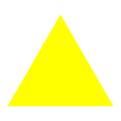 Triángulo simple amarillo