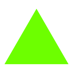 Triángulo simple amarillo verde