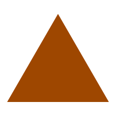 Triángulo simple marrón