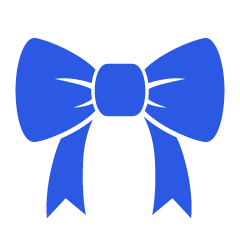 Blue Bow Silhouette