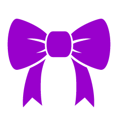 Purple Bow Silhouette