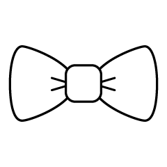 Simple Bow Tie Black and White