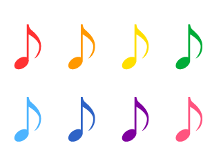 Colorful Eighth Notes