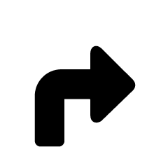 Black Turn Right Arrow