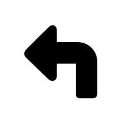 Black Turn Left Arrow