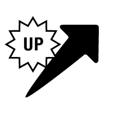 Black Up Arrow with UP