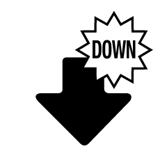 Black Bottom Arrow with DOWN
