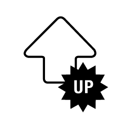 Top Arrow with UP Black and White