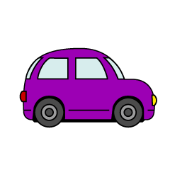 Cute Purple Wagon