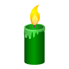 Thick Green Candle