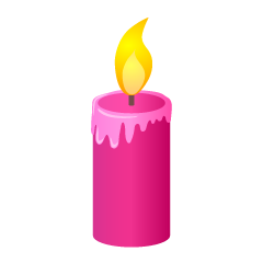Thick Pink Candle