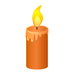 Thick Orange Candle
