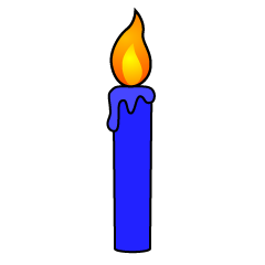 Simple Blue Candle