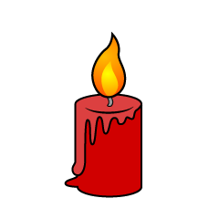 Simple Thick Red Candle