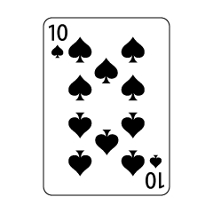 Ten of Spades Playing Card