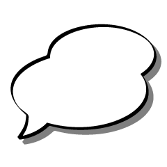 Cloud Speech Bubble with Shadow