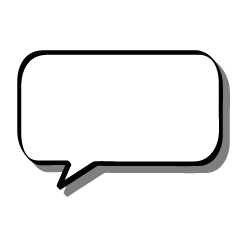 Square Speech Bubble with Shadow