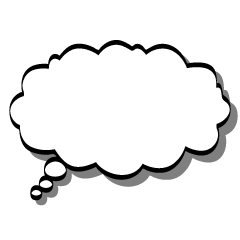 Guess Cloud Speech Bubble with Shadow