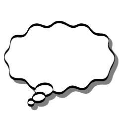 Thought Speech Bubble with Shadow