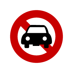 No Car Sign