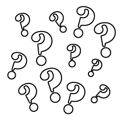 Many Question Marks Black and White