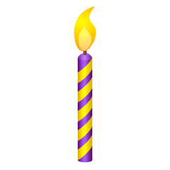 Purple Yellow Candle