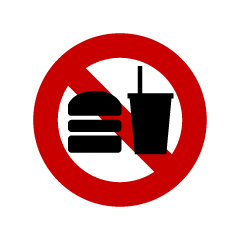 No Eating and Drinking Sign