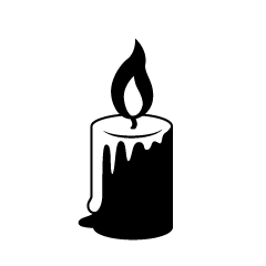 Melted Candle Silhouette