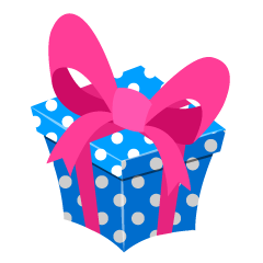 Polka Dot Blue Gift Box