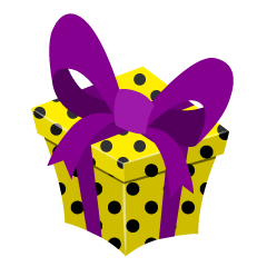Polka Dot Yellow Gift Box