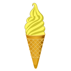 Yellow Soft Serve Ice Cream