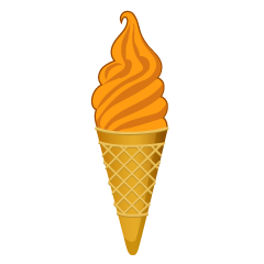Orange Soft Serve Ice Cream