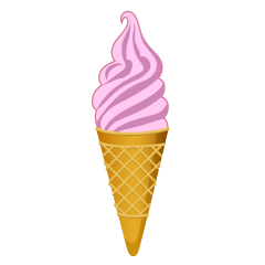 Light Pink Soft Serve Ice Cream