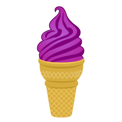 Purple Soft Serve Ice Cream