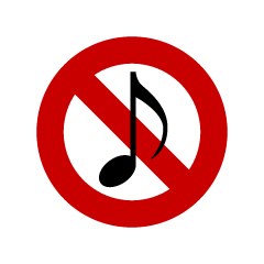 No Music Sign