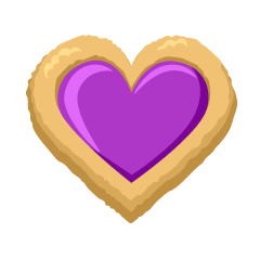Purple Heart Cookie