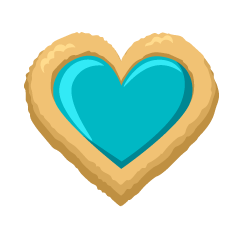 Blue Heart Cookie