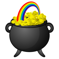 St Patrick's Day Pot with Rainbow