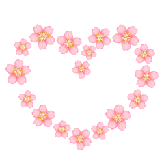 Cherry Blossom Heart Wreath