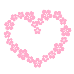 Simple Cherry Blossom Heart Wreath