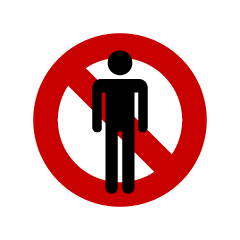 No Male Sign