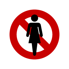 No Female Sign